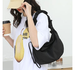 Plain Bag Drawstring Nylon Hobo