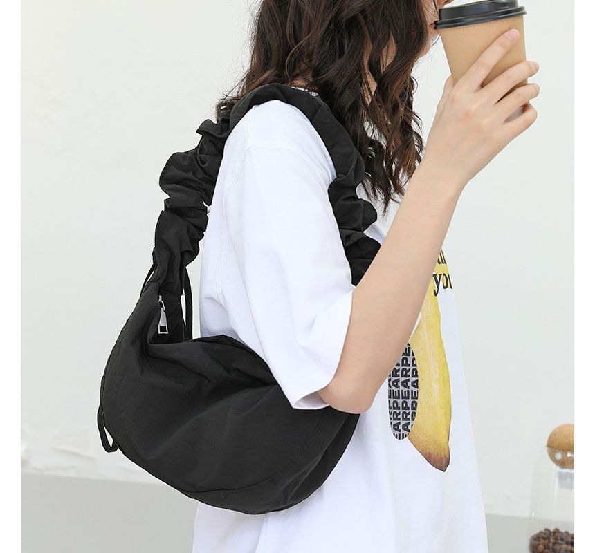 Plain Bag Drawstring Nylon Hobo