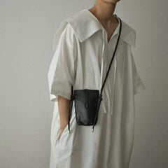 Crossbody Phone Mobile Bag Leather Faux Plain