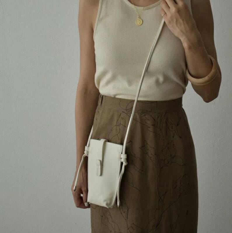 Crossbody Phone Mobile Bag Leather Faux Plain