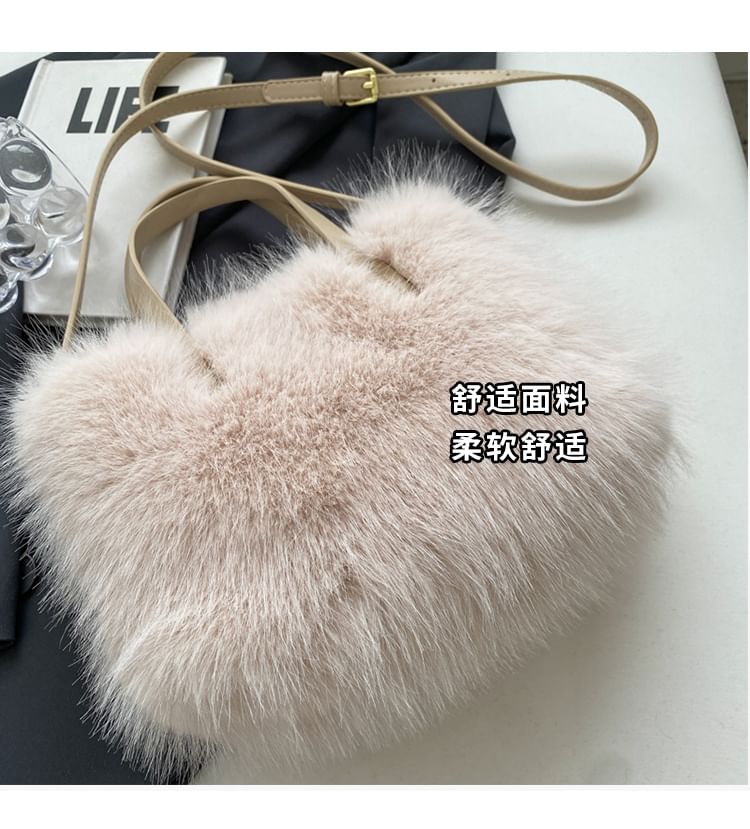 Fluffy Top Handle Crossbody Bag