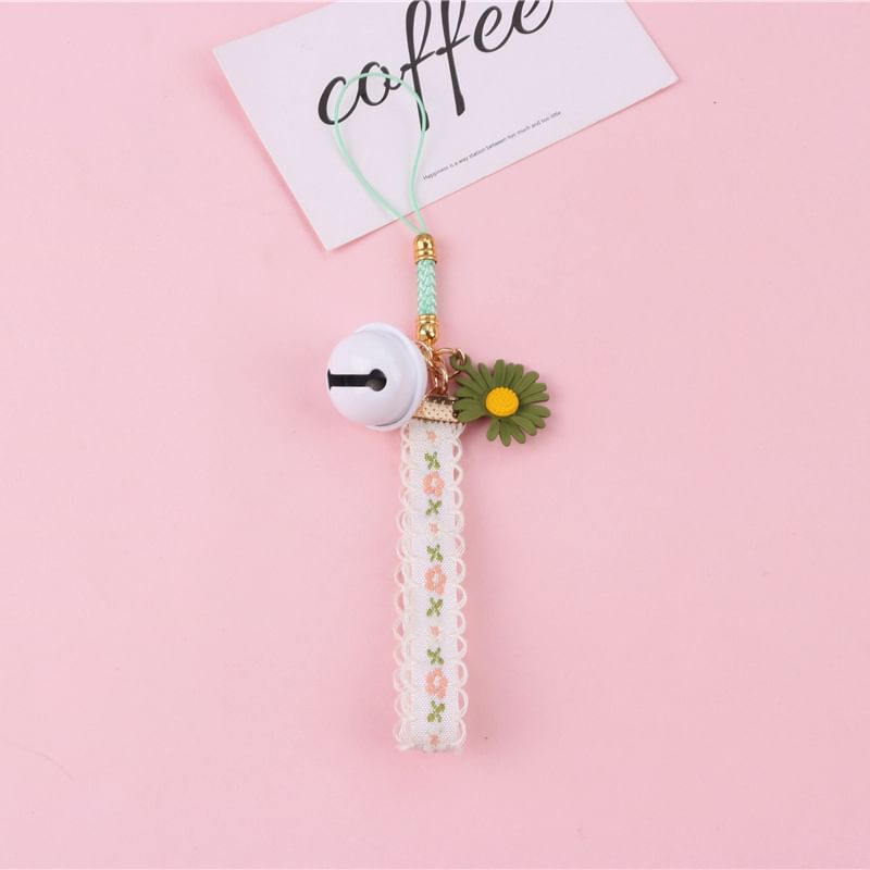 Floral Lace Alloy Bag Charm Keyring
