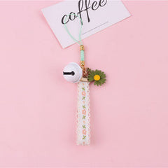 Floral Lace Alloy Bag Charm Keyring