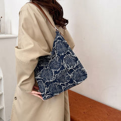 Denim Bag Floral Tote