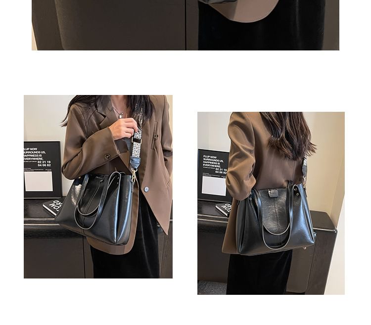 Leather Faux Tote Bag