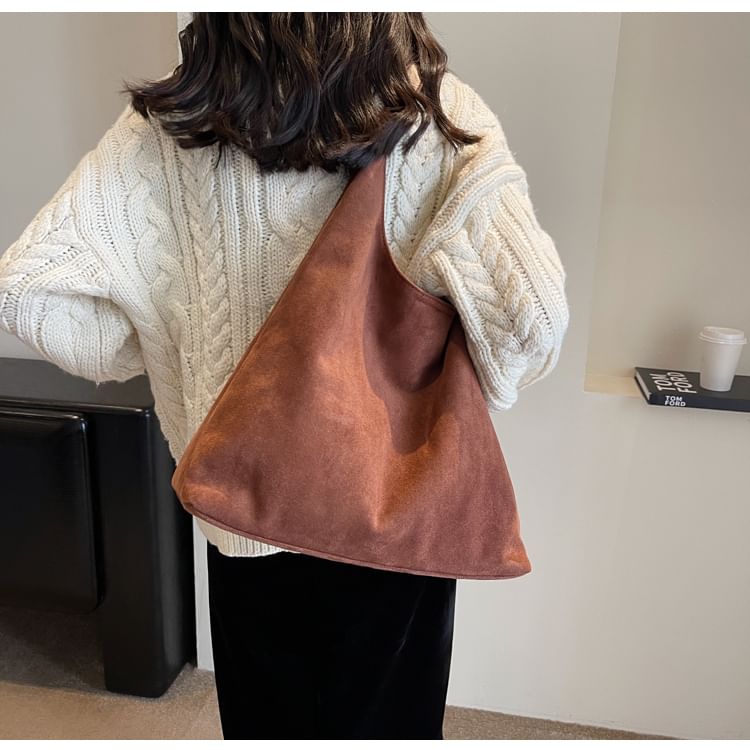 Faux Leather Tote Bag + Pouch