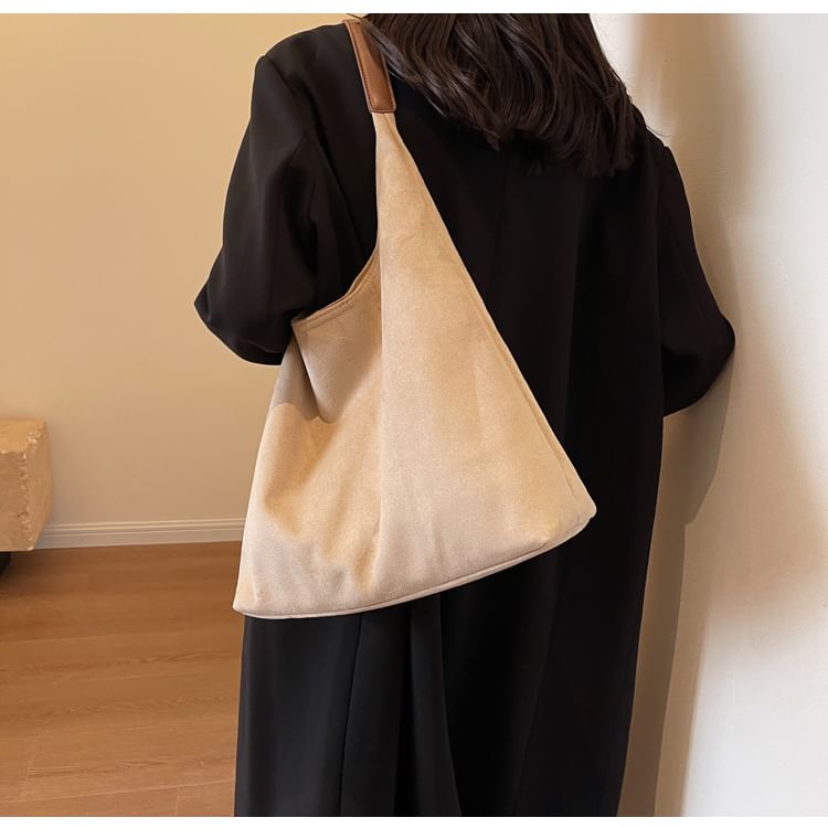 Faux Leather Tote Bag + Pouch