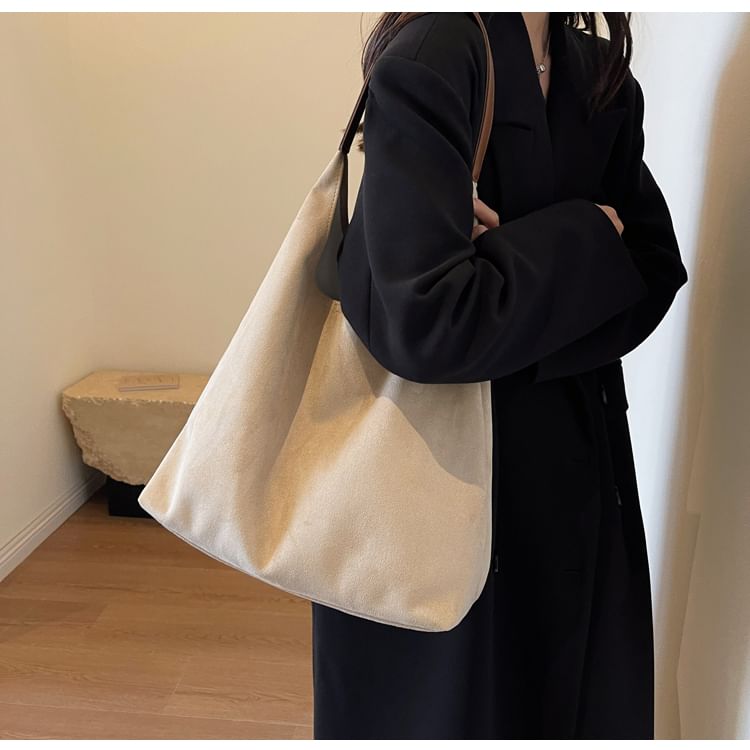 Faux Leather Tote Bag + Pouch