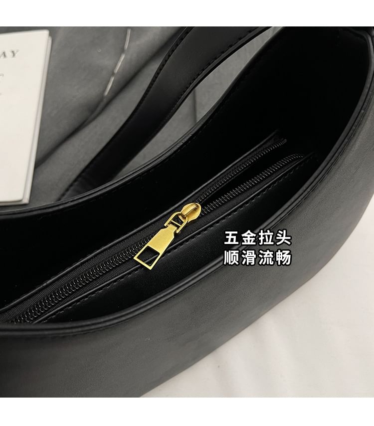 Faux Leather Hobo Bag