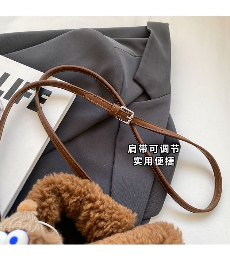 Bag / Faux Shearling Charm Set Crossbody