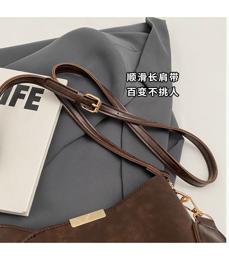 Faux Leather Bucket Bag + Bag Charm