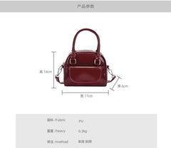 Faux Leather Bowler Bag