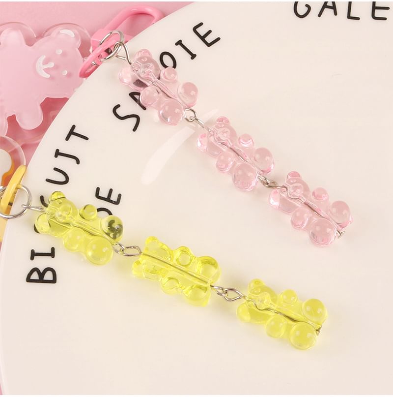 Bear Acrylic Bag Charm Keyring