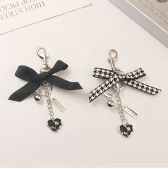 Ribbon Heart Bag Charm Keyring