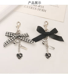 Ribbon Heart Bag Charm Keyring