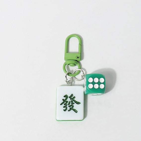 Mahjong Bag Charm Keyring