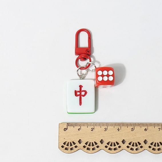 Mahjong Bag Charm Keyring