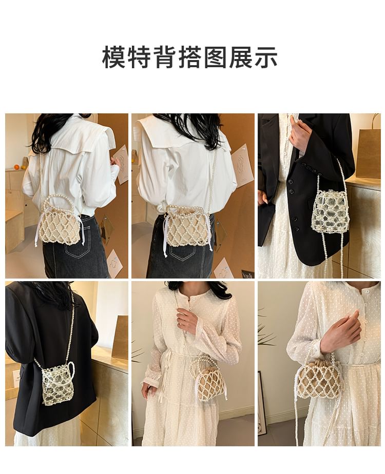Designs) Crossbody Bag Faux Pearl (Various