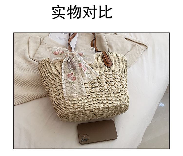 Woven Tote Bag + Scarf