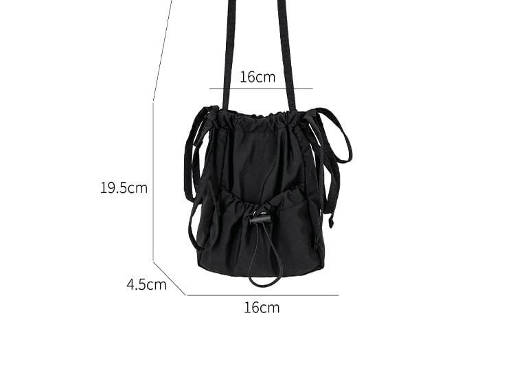 Bag Crossbody Nylon Drawstring Plain