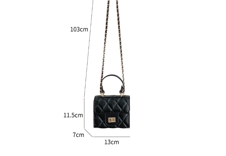 Bag Crossbody Quilted Chain Strap Flap