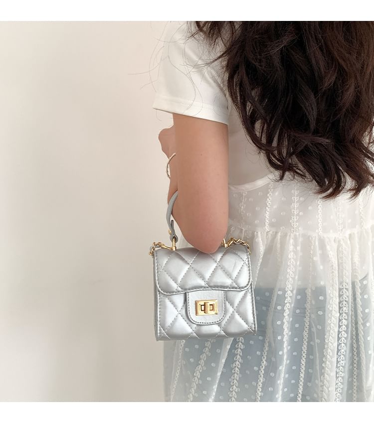Bag Crossbody Quilted Chain Strap Flap