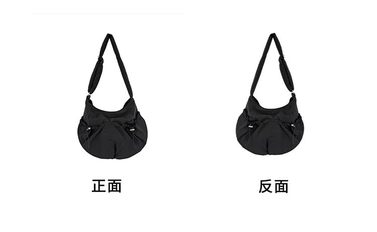 Bag Drawstring Crossbody Nylon Plain