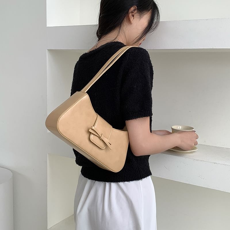 Shoulder Faux Leather Bow Bag