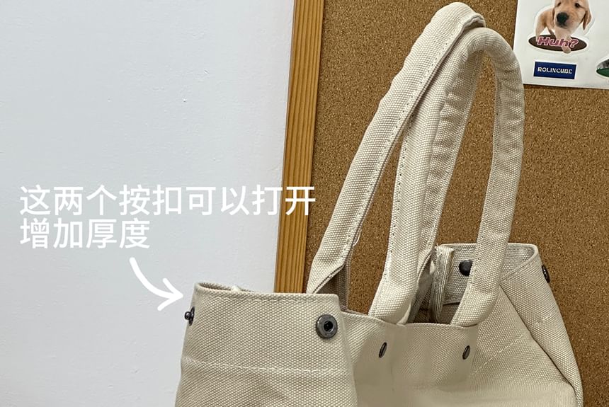 Lettering Canvas Tote Bag