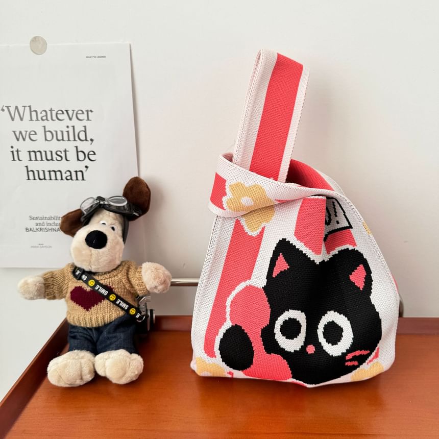 Bag Tote Knit Cat