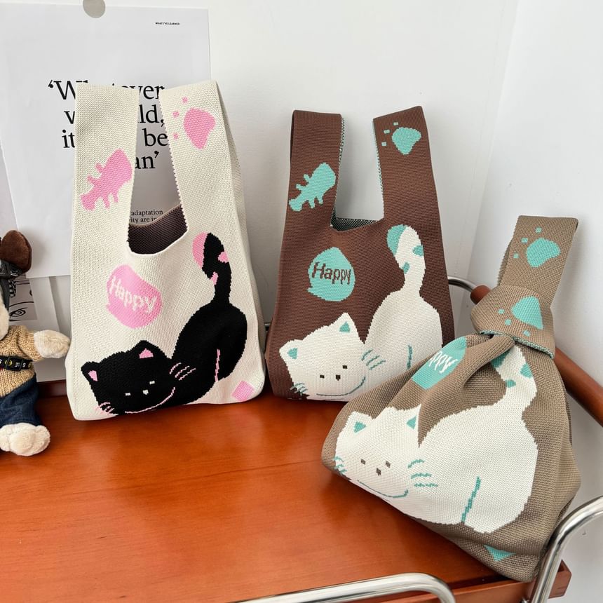 Bag Cat Tote Knit