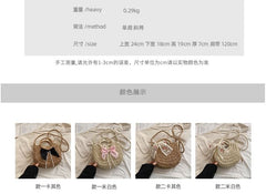 Top Handle Woven Crossbody Bag + Scarf