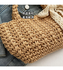 Tote Bag Bow Woven