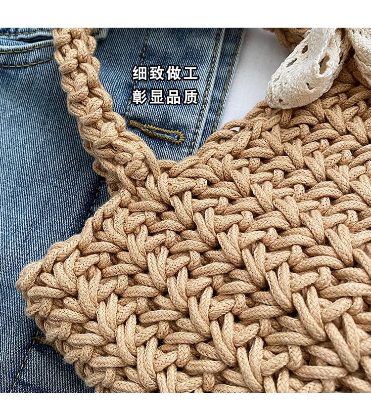 Tote Bag Bow Woven