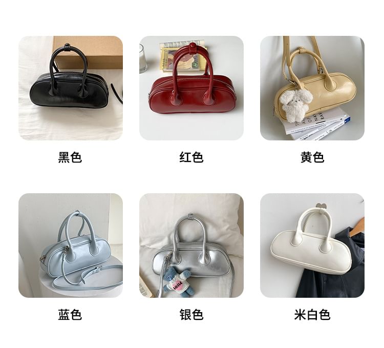 Crossbody Plain Top Leather Faux Bag Handle