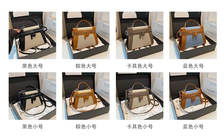 Tone Top Handle Crossbody Bag Two