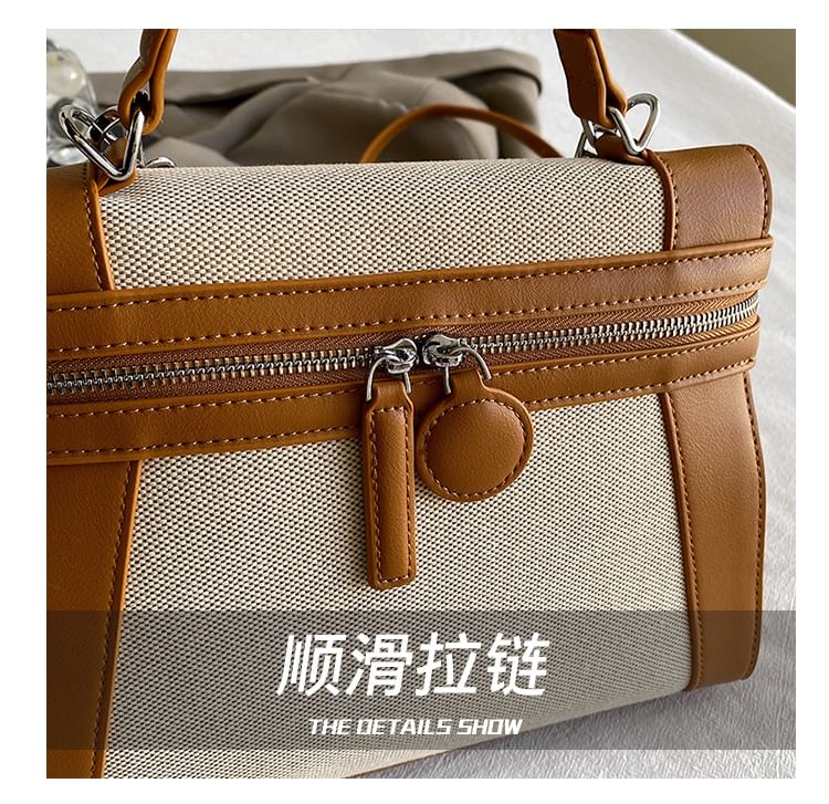 Tone Top Handle Crossbody Bag Two