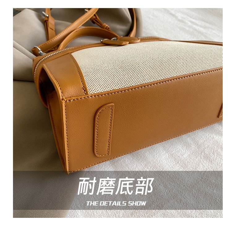 Tone Top Handle Crossbody Bag Two