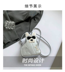 Crossbody Bag Leather Dog Faux