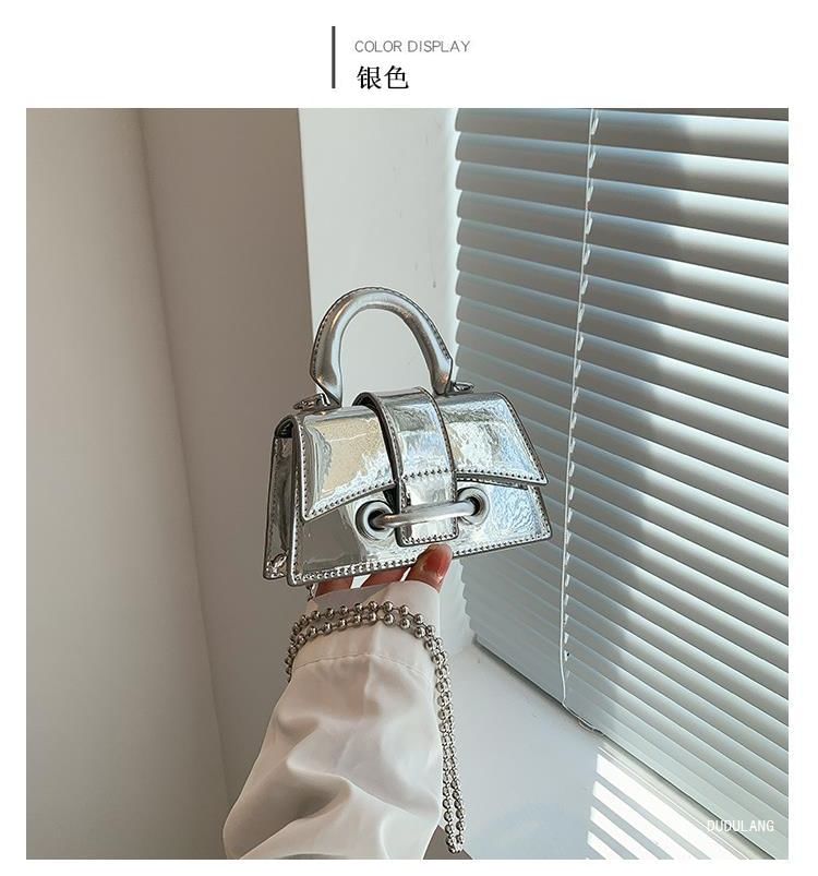 Strap Beaded Bag Crossbody Flap