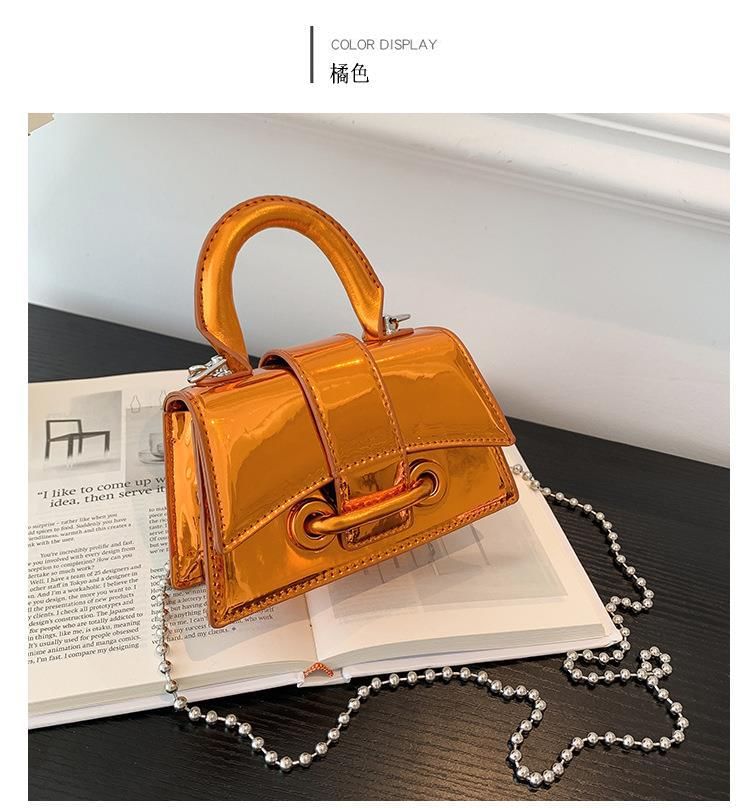 Strap Beaded Bag Crossbody Flap