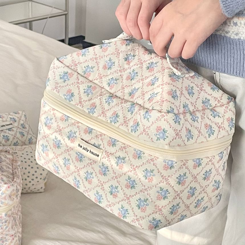 Print Fabric Makeup Bag / Pouch / Toiletry Bag