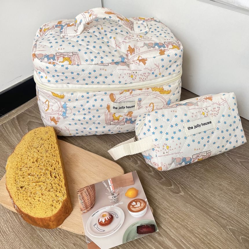 Print Fabric Makeup Bag / Pouch / Toiletry Bag