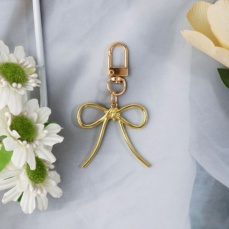 Bow / Bead Bag Charm Keyring Phone