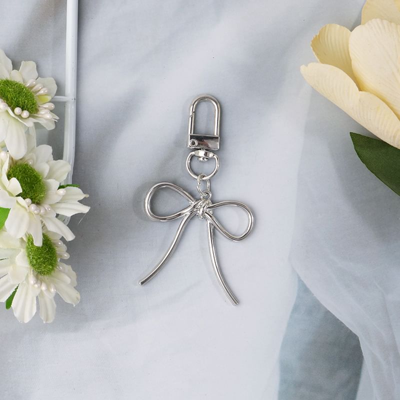 Bow / Bead Bag Charm Keyring Phone