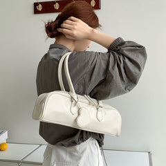 Plain Bag Shoulder Faux Leather