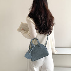 Bag + Bowler Denim Charm Set:
