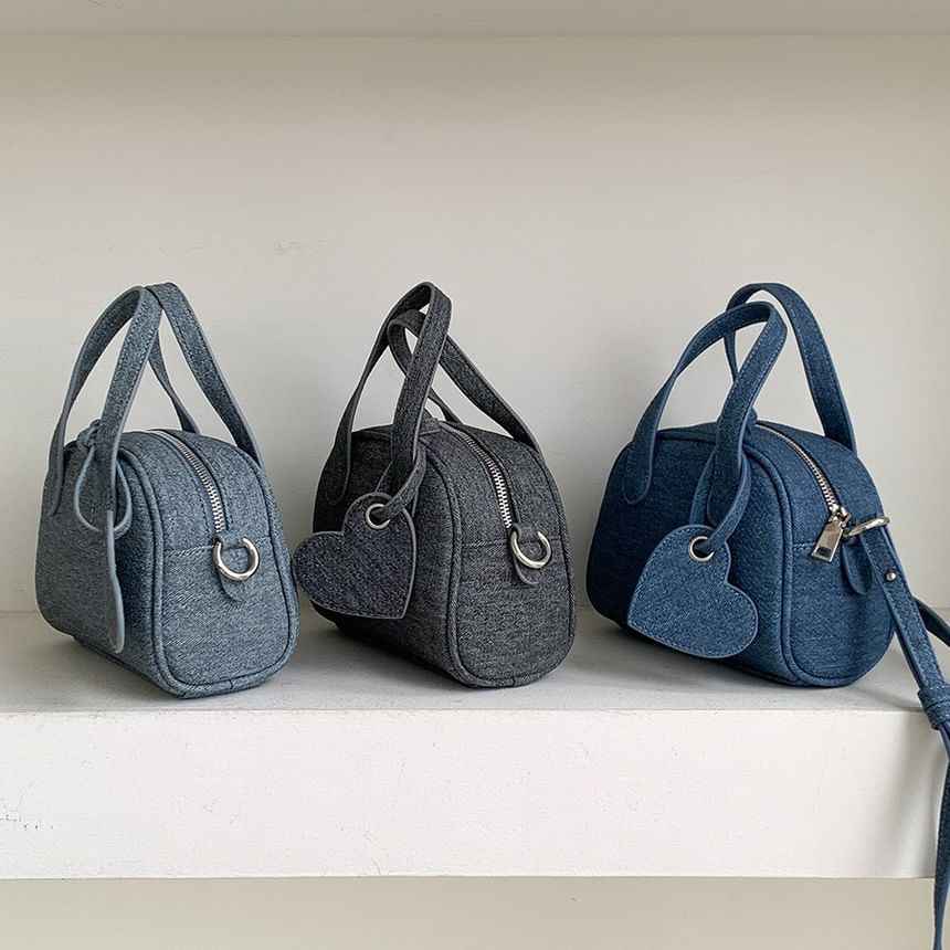 Bag + Bowler Denim Charm Set: