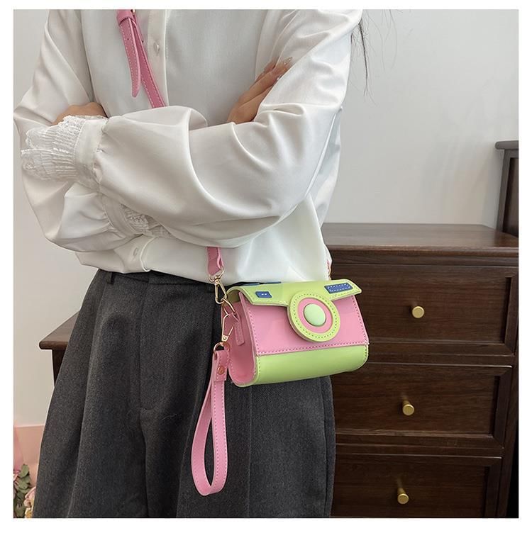 Block Color Flap Camera Bag Crossbody