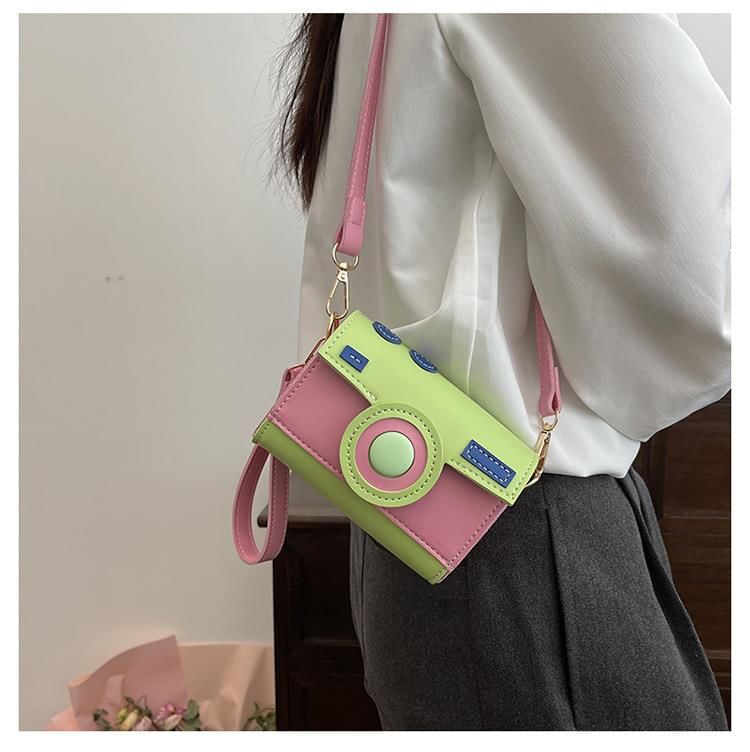 Block Color Flap Camera Bag Crossbody